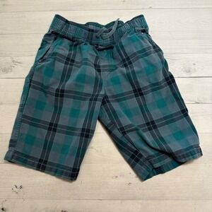 Tea Collection boys‎ plaid pull on shorts size 14